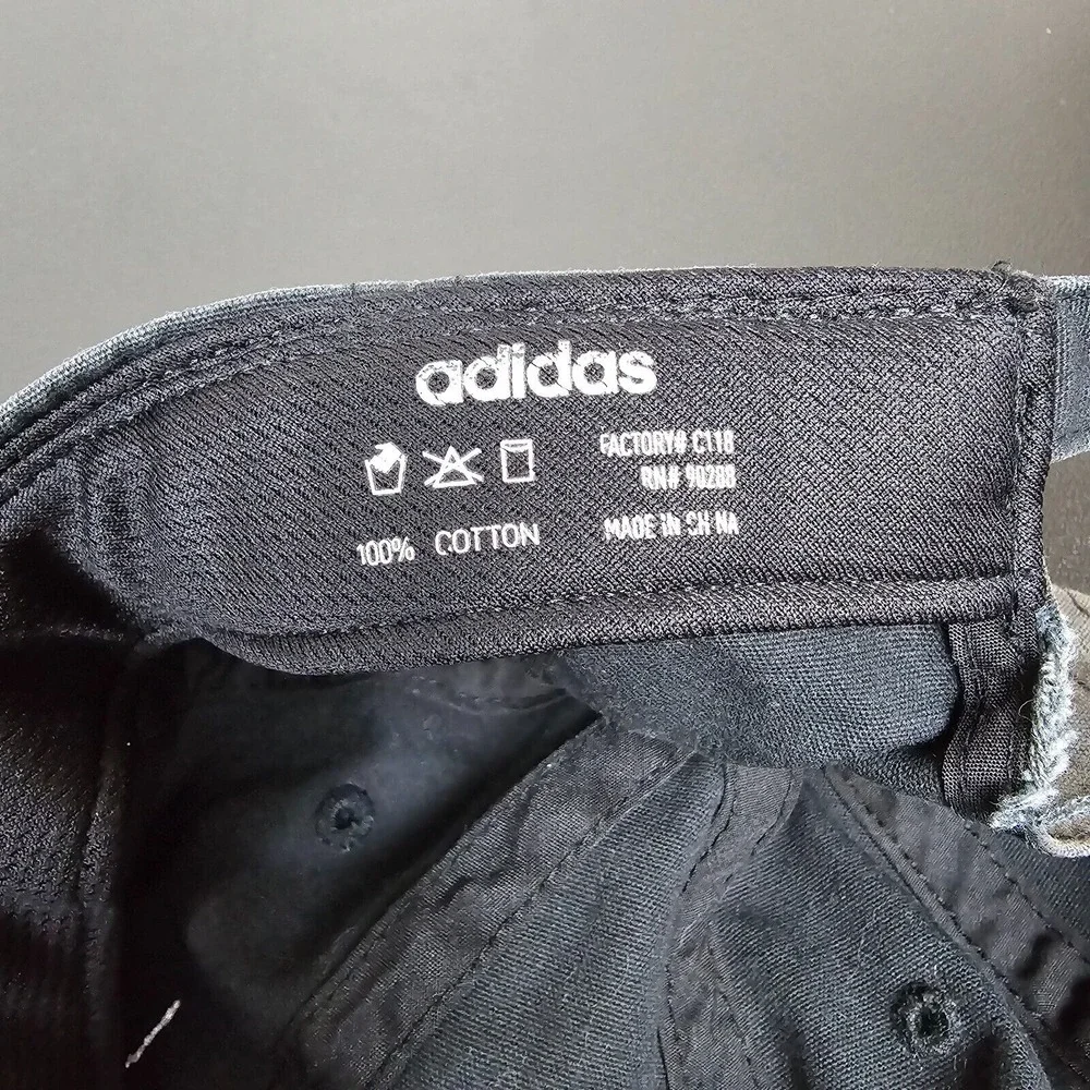 Adidas Hat Cap Mens Strap Back Black Climalite Three Stripe Life Logo Sports Run